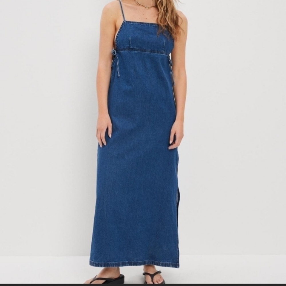 American eagle Maxi Blue dream denim dress